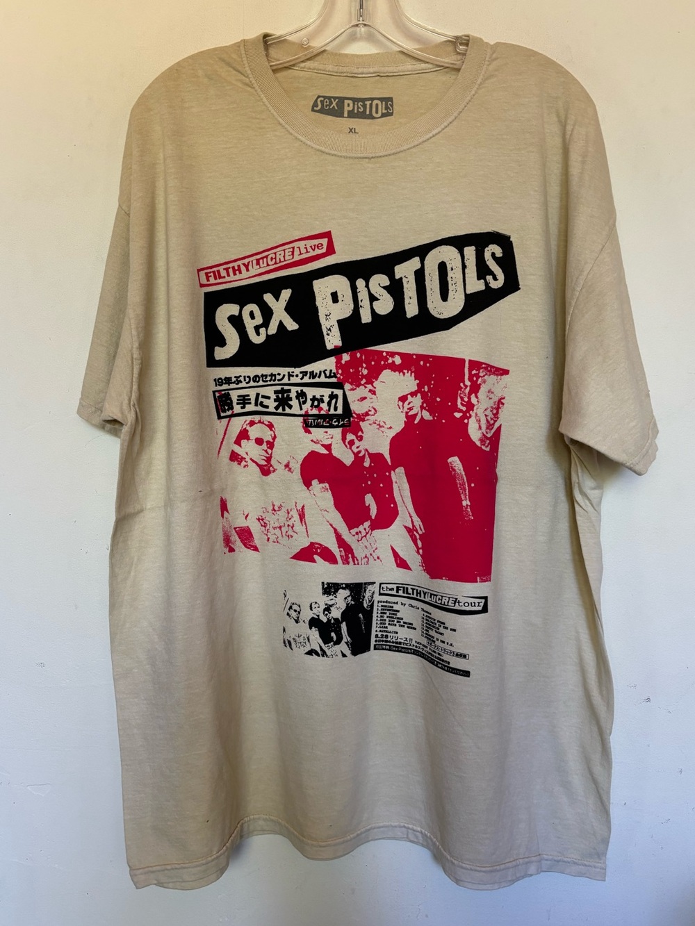 Sex Pistols Filthy Lucre t-shirt in a stone color T shirt